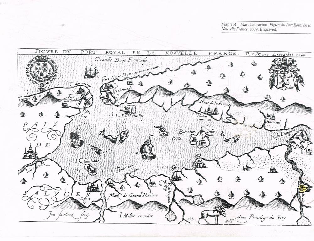 carte Port Royal MOULIN 1607